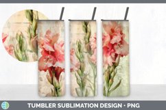 Vintage Gladiolus Flowers Tumbler | Sublimation 20 oz Skinny Product Image 6
