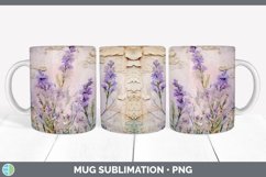 Vintage Lavender Flowers Mug Wrap | Sublimation Coffee Cup D Product Image 3