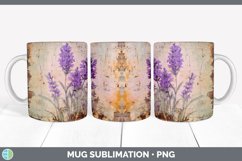Vintage Lavender Flowers Mug Wrap | Sublimation Coffee Cup D Product Image 4