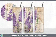 Vintage Lavender Flowers Tumbler | Sublimation 20 oz Skinny Product Image 7