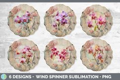Vintage Orchid Flowers Wind Spinner | Sublimation Spinner De Product Image 2