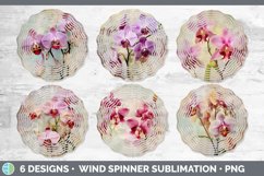 Vintage Orchid Flowers Wind Spinner | Sublimation Spinner De Product Image 2