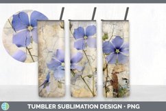 Vintage Periwinkle Flowers Tumbler | Sublimation 20 oz Skinn Product Image 2