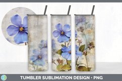 Vintage Periwinkle Flowers Tumbler | Sublimation 20 oz Skinn Product Image 5