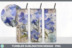 Vintage Periwinkle Flowers Tumbler | Sublimation 20 oz Skinn Product Image 7