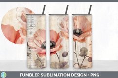 Vintage Anemone Flowers Tumbler | Sublimation 20 oz Skinny T Product Image 3