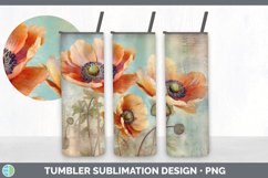 Vintage Anemone Flowers Tumbler | Sublimation 20 oz Skinny T Product Image 5