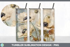Vintage Anemone Flowers Tumbler | Sublimation 20 oz Skinny T Product Image 6