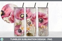 Vintage Anemone Flowers Tumbler | Sublimation 20 oz Skinny T Product Image 7