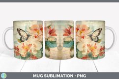Vintage Begonia Flowers Mug Wrap | Sublimation Coffee Cup Product Image 4