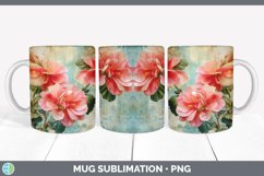 Vintage Begonia Flowers Mug Wrap | Sublimation Coffee Cup Product Image 7
