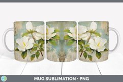 Vintage Gardenia Flowers Mug Wrap | Sublimation Coffee Cup D Product Image 2