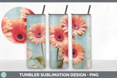 Vintage Gerbera Daisy Flowers Tumbler | Sublimation 20 oz Sk Product Image 6