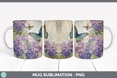 Vintage Hyacinth Flowers Mug Wrap | Sublimation Coffee Cup D Product Image 1