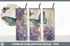 Vintage Hyacinth Flowers Tumbler | Sublimation 20 oz Skinny Product Image 2