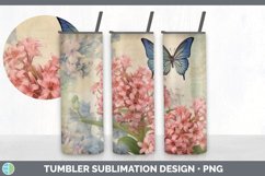Vintage Hyacinth Flowers Tumbler | Sublimation 20 oz Skinny Product Image 4