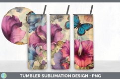 Vintage Petunia Flowers Tumbler | Sublimation 20 oz Skinny T Product Image 4