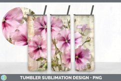 Vintage Petunia Flowers Tumbler | Sublimation 20 oz Skinny T Product Image 6