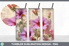 Vintage Petunia Flowers Tumbler | Sublimation 20 oz Skinny T Product Image 7