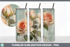 Vintage Rose Flowers Tumbler | Sublimation 20 oz Skinny Tumb Product Image 6