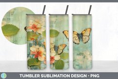 Vintage Abutilon Flowers Tumbler | Sublimation 20 oz Skinny Product Image 3