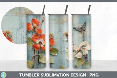 Vintage Abutilon Flowers Tumbler | Sublimation 20 oz Skinny Product Image 5