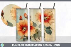 Vintage Abutilon Flowers Tumbler | Sublimation 20 oz Skinny Product Image 7