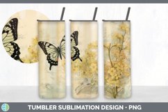 Vintage Acacia Flowers Tumbler | Sublimation 20 oz Skinny Tu Product Image 4