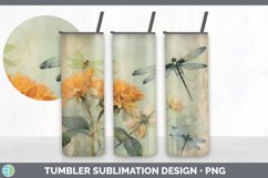Vintage Acacia Flowers Tumbler | Sublimation 20 oz Skinny Tu Product Image 5