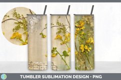 Vintage Acacia Flowers Tumbler | Sublimation 20 oz Skinny Tu Product Image 6