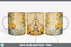 Vintage Acacia Flowers Mug Wrap | Sublimation Coffee Cup Des Product Image 7