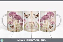 Vintage Allium Flowers Mug Wrap | Sublimation Coffee Cup Des Product Image 1