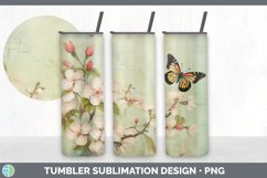 Vintage Apple Blossom Flowers Tumbler | Sublimation 20 oz Sk Product Image 3