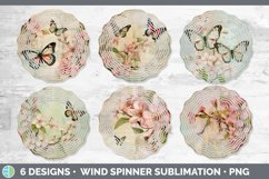 Vintage Apple Blossom Flowers Wind Spinner | Sublimation Spi Product Image 2