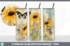 Vintage Black-eyed Susan Flowers Tumbler | Sublimation 20 oz Product Image 3