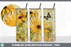 Vintage Black-eyed Susan Flowers Tumbler | Sublimation 20 oz Product Image 4