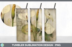 Vintage Calla Lily Flowers Tumbler | Sublimation 20 oz Skinn Product Image 3