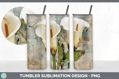 Vintage Calla Lily Flowers Tumbler | Sublimation 20 oz Skinn Product Image 5