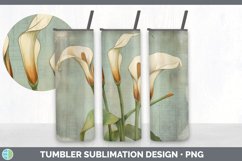 Vintage Calla Lily Flowers Tumbler | Sublimation 20 oz Skinn Product Image 6