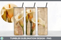 Vintage Calla Lily Flowers Tumbler | Sublimation 20 oz Skinn Product Image 7