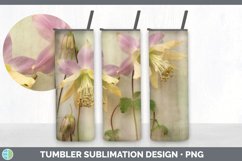 Vintage Columbine Flowers Tumbler | Sublimation 20 oz Skinny Product Image 5
