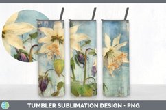 Vintage Columbine Flowers Tumbler | Sublimation 20 oz Skinny Product Image 6
