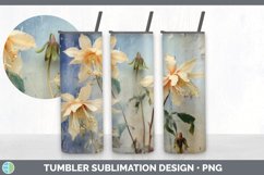 Vintage Columbine Flowers Tumbler | Sublimation 20 oz Skinny Product Image 7