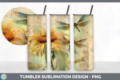 Vintage Coneflower Flowers Tumbler | Sublimation 20 oz Skinn Product Image 5