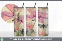 Vintage Cyclamen Flowers Tumbler | Sublimation 20 oz Skinny Product Image 3