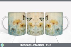 Vintage Dandelion Flowers Mug Wrap | Sublimation Coffee Cup Product Image 4