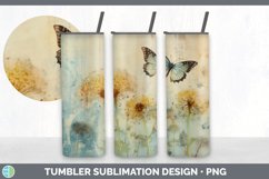 Vintage Dandelion Flowers Tumbler | Sublimation 20 oz Skinny Product Image 4