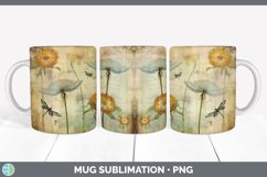 Vintage Dandelion Flowers Mug Wrap | Sublimation Coffee Cup Product Image 5