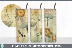 Vintage Dandelion Flowers Tumbler | Sublimation 20 oz Skinny Product Image 5