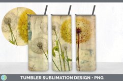 Vintage Dandelion Flowers Tumbler | Sublimation 20 oz Skinny Product Image 6